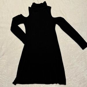 American Eagle - soft, black, shoulder-less, long-sleeve dress